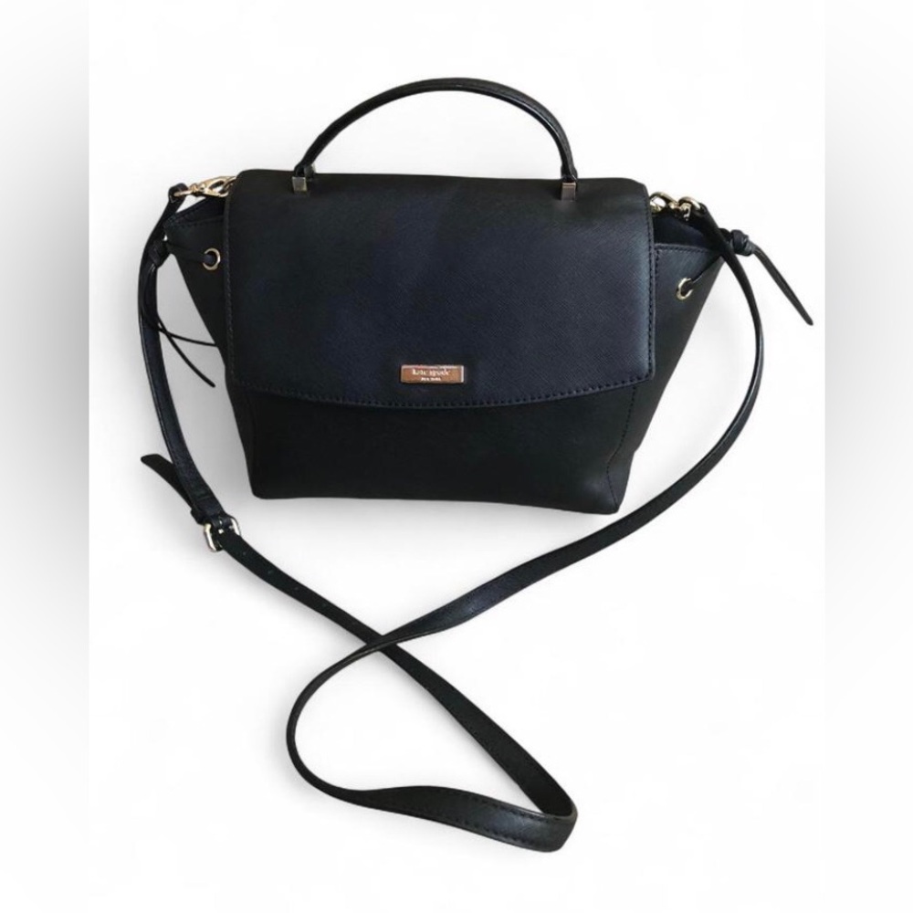 Kate Spade New YORK ♠️ Black Lilah Laurel Way Leather Satchel